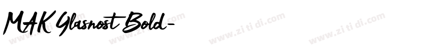 MAK Glasnost Bold字体转换